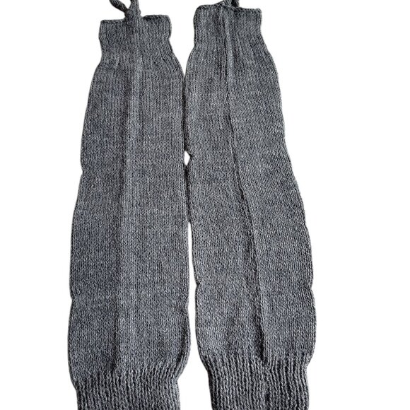 Hand-knitted alpaca wool leg warmers - Andean craft from Cusco - Picture 6 of 6